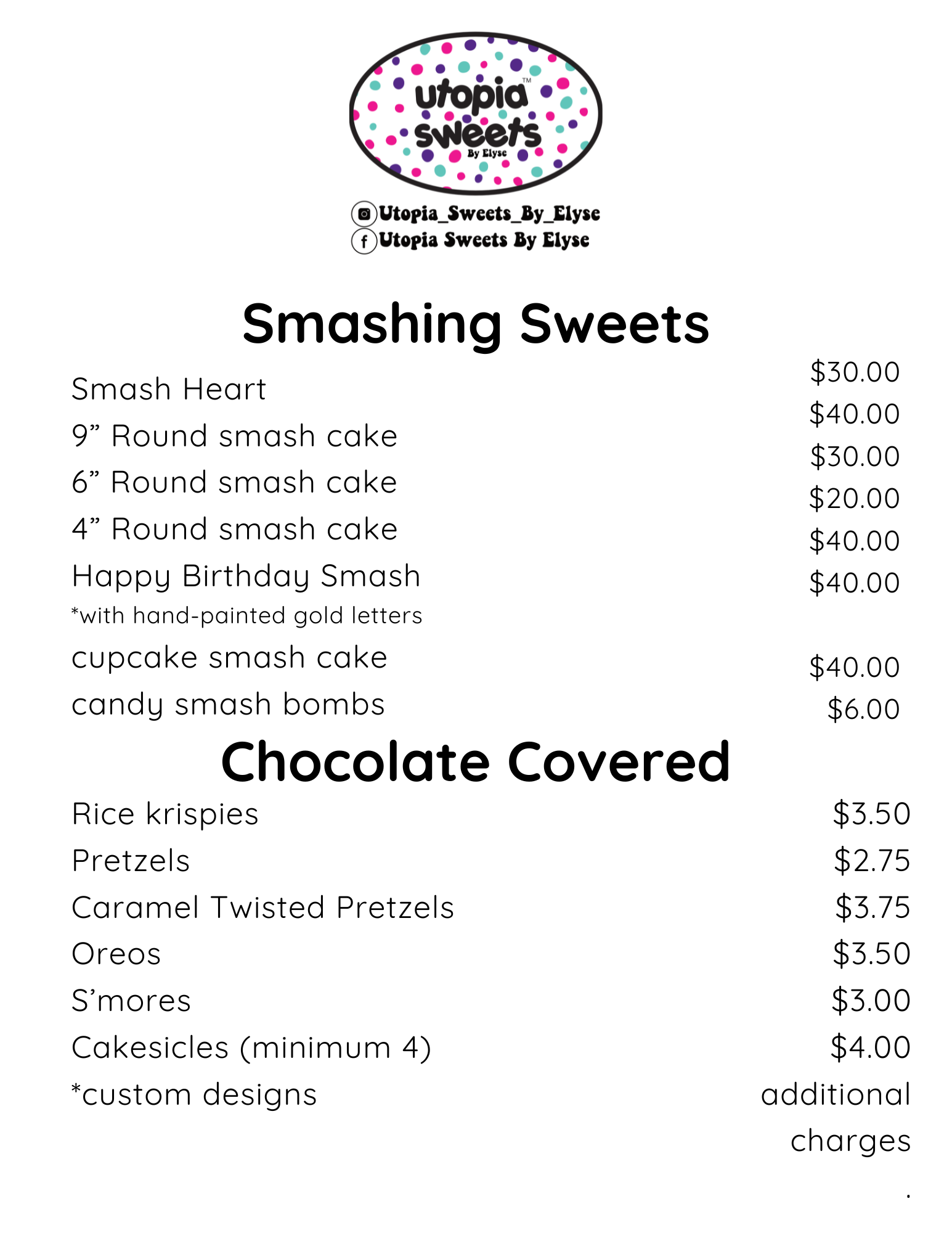 Menu Page 1